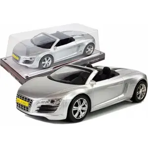 Lean Sport pull-back convertible toy car silver 1:18 scale