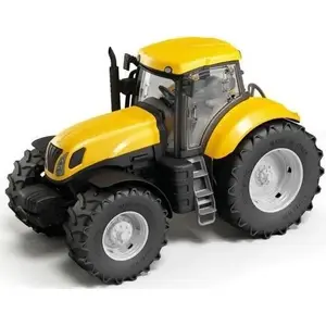 Toy tractor TUPIKO Tupiko Traktor żółty – children's mechanical pull-back vehicle, yellow