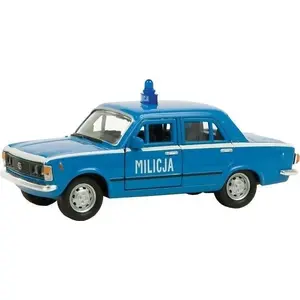 Die-cast model car Welly Fiat 125p 1:39 Milicja blue - scale 1:39