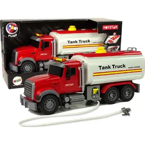 Игрушечный грузовик-цистерна LEANToys 9529 — белый механический, со светом и звуком