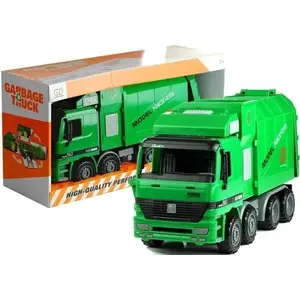 Mechanical toy LEANToys model 554276 — green garbage truck (children's wind-up/drive toy)