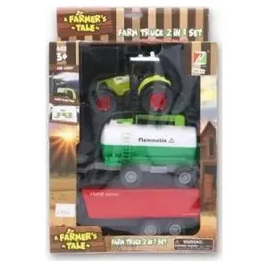 Toy tractor with agricultural implements Gazelo model G147443 — mechanical playset
