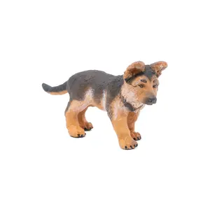 Figure Russell Hobbs Papo German Shepherd Pup PVC collectible, brown, for ages 3+