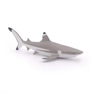 Toy figure Papo Blacktip Reef Shark — PVC marine life model, grey, recommended age 3+