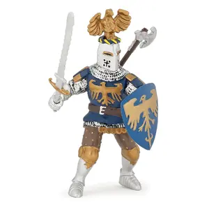 Фигурка Papo Crested Blue Knight из ПВХ, 70×100×65 мм, многоцветная