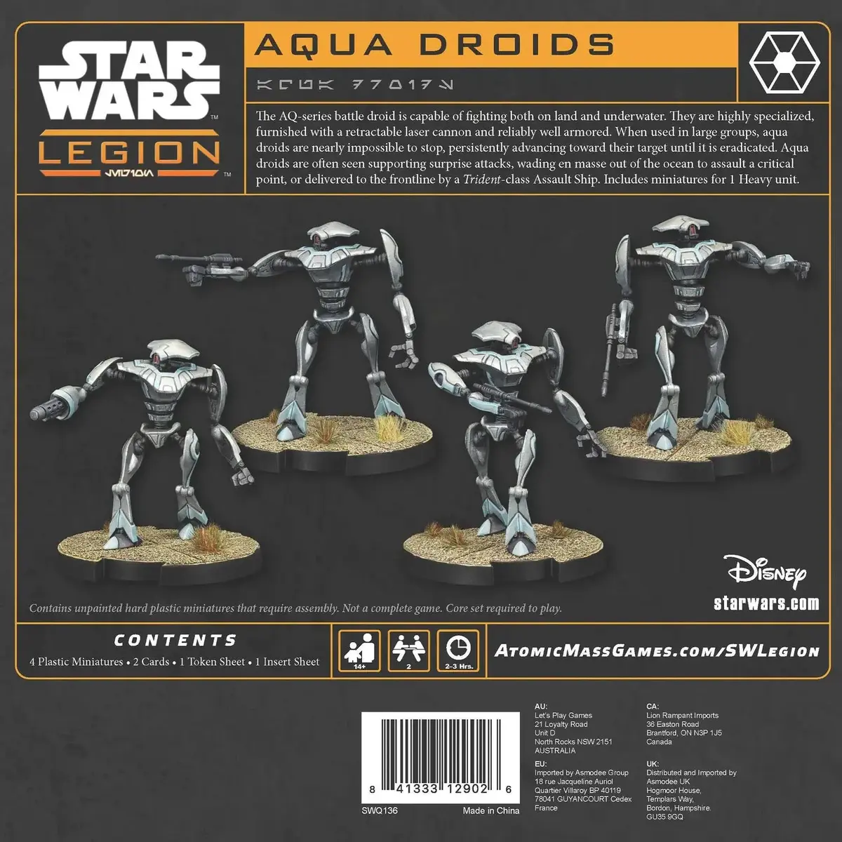 Figure LEGO Asmodee Star Wars: Legion Aqua Droids Expansion Photo 2