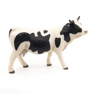 Figure Papo Black and White Cow PVC toy, 115×70×25 mm, blister pack