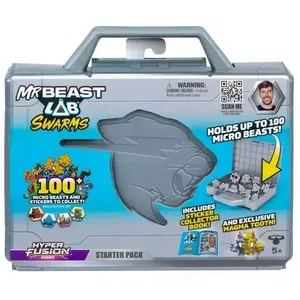 Collector case with figure and magazine, Usorteret MR.BEAST LAB SWARMS FUSION (model 20421)