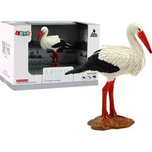 Figure LEANToys collectible stork white - tabletop collectible bird figurine
