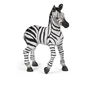 Figure Papo Zebra Foal PVC, black and white, age 3+, model 401246
