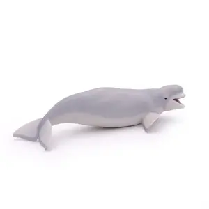 Figure Papo Beluga Whale PVC toy for ages 3+, grey, marine life model