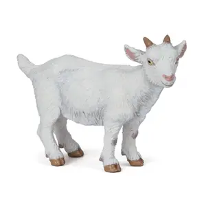 Figure Papo White Kid Goat PVC farm animal, recommended age 3+