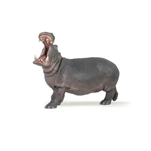Figure Papo Hippopotamus PVC toy for ages 3+ — grey wild animal figurine