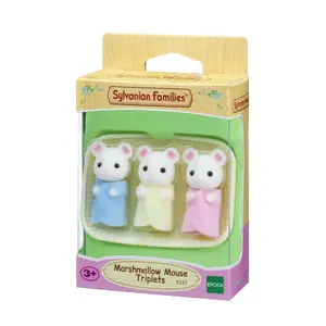 Фигурки Epoch Sylvanian Families Marshmallow Mouse Triplets – набор из PVC и HIPS, 3+