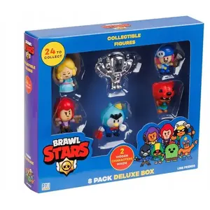 Kids World BRAWL STARS S1 Фигурки — комплект 8 шт., делюкс коробка, коллекционные игровые фигурки