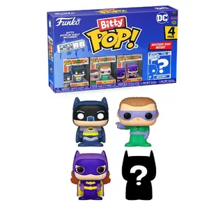Collectible Figure Pack FUNKO POP Harley Quinn, The Joker, Batman — 4 pcs, 23 mm