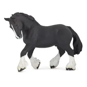 Figure Papo Black Shire Horse — PVC model horse 170×60×90 mm