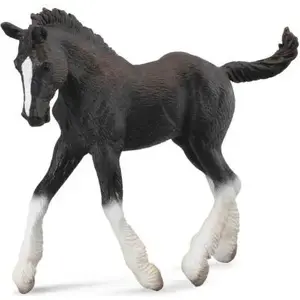 Collecta horse figurine Shire foal black model 88583, collectible animal figure