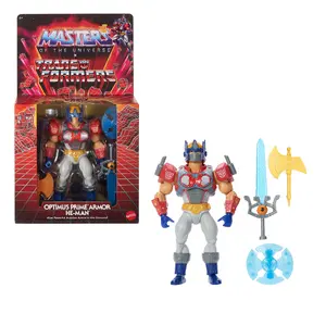 Фигурка MATTEL Masters of the Universe Origins & Transformers Optimus Prime Armor He-Man, пластик, многоцветная, 6+