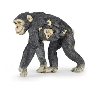 Фигурка Papo Chimpanzee And Baby из ПВХ, высота 96 мм, многоцветная
