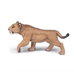 Figure Papo Young smilodon by Papo — brown collectible animal figure, single piece