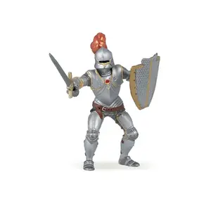 Figure Papo Knight in Armour with Red Feather, PVC, 85×95×80 mm