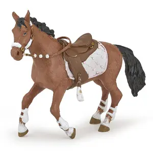 Figure Papo Winter Riding Girl Horse PVC toy, multicolour, 66×24×33 mm