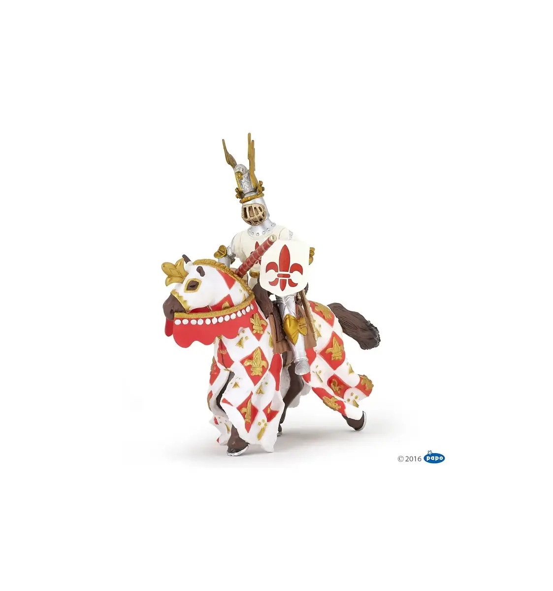 Papo White Knight Fleur De Lys PVC figūriņa Photo 2