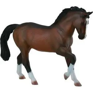 Collecta figure Ogier Warmblood Stallion Bay model 004-88827, detailed collectible horse figurine