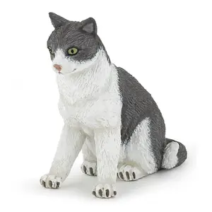 Figurine Papo Cat Sitting Down PVC 70×120×90 mm, multicolour – collectible toy