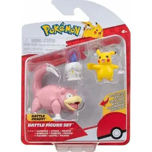 Figure Pokémon Battle Figure 3 Pack — POKEMON Pikachu Female (PKW3056) collectible figures set