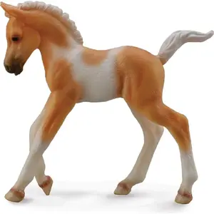 Collecta collectible horse figurine Pinto Foal Walking Palomino model 004-88668, realistic scale toy