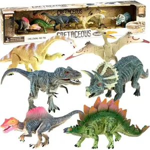 Jokomisiada dinosaur figures set ZA2051 — painted collectible dinosaurs, 6 pieces