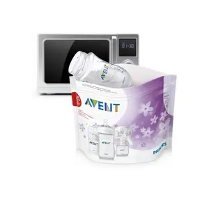 Microwave steam steriliser bags Avent AVEY-50 — 278×210 mm, reusable steam bags for baby feeding items