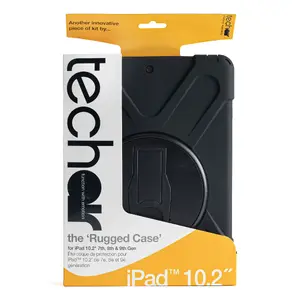 Izturīgs vāciņš Apple iPad 10.2 (7.–9. paaudze) Techair TAXIPF057v2 — PC un silikons, 2 statīvu režīmi, 390 g