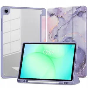 Чехол для планшета 4kom.pl TECH-PROTECT SC PEN HYBRID для Samsung Galaxy Tab A9/A11 8.7 (X110/X115/X133/X135) Violet Marble