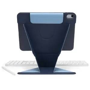 Tablet stand case PIPETTO Origami No6 for iPad Air 13" (M3 2025, M2 2024) — dark blue