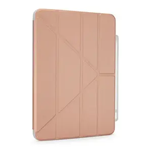 Flip case PIPETTO P053-63-V for Apple iPad 2022 (10th Gen) — 27.7 cm (10.9"), microfiber & TPU, 5 stand modes, rose gold
