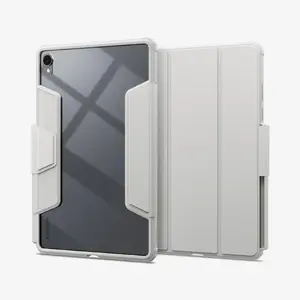 Folio maciņš Spigen Air Skin Pro priekš Samsung Galaxy Tab S11 — der 11" ekrānam, PC+TPU, statīva režīms, pelēks