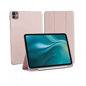 Planšetdatora maciņš No name priekš Apple iPad Pro 11" 2024 — caurspīdīgs rozā aizsargvāciņš