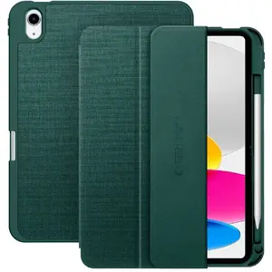 Tablet case 4kom.pl Tech-Protect SmartCase Pen Canvas for Apple iPad 10.9" 2022 / 11" 2025 — Moss Green