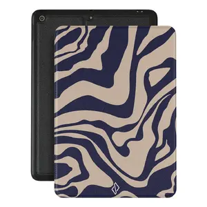 Tablet case BURGA UN_08IP_IPAD_10.2 Cover for Apple iPad 10.2" (25.9 cm) Blue/White, leather & microfibre, 1 stand mode