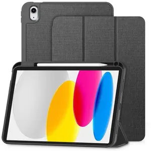 Tablet case 4kom.pl Tech-Protect SmartCase Pen Canvas for Apple iPad 10.9" (2022) / 11" (2025) — Charcoal Grey