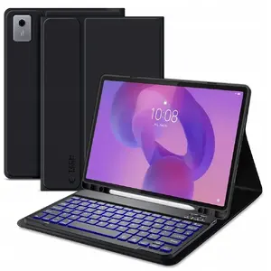 Planšetdatora pārklājs ar taustiņnīcu 4kom.pl TECH-PROTECT SC PEN + KEYBOARD priekš Lenovo Idea Tab Plus 12.1 TB-361 — melns