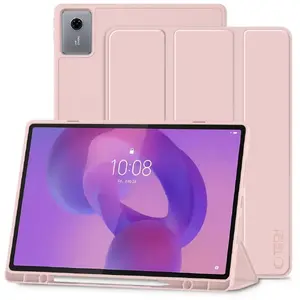 Чехол с отделением для стилуса для Lenovo Idea Tab Plus 12.1 — TECH-PROTECT SC PEN TB-361, розовый