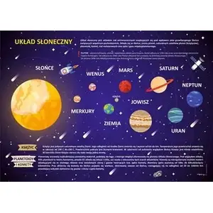Desk mat HENRY model 403239 — Solar System pattern, rectangular protective surface