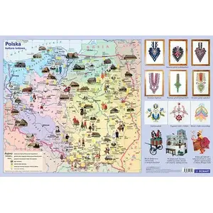 Desk pad Demart Polska kultura ludowa — decorative desk mat, book-style design, MPN 443447
