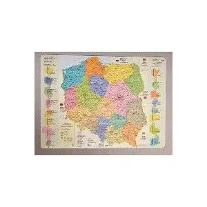 Desk Mat Zachem — Administrative Map of Poland (poster-style desk pad)