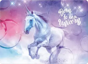 Table mat Derform PLAJR15 290 x 400 mm, single-use unicorn design, pack 15