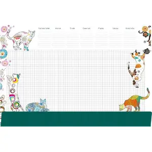 Desk pad notepad TEKA B3 — cats design, tear-off pages (MPN 540983)